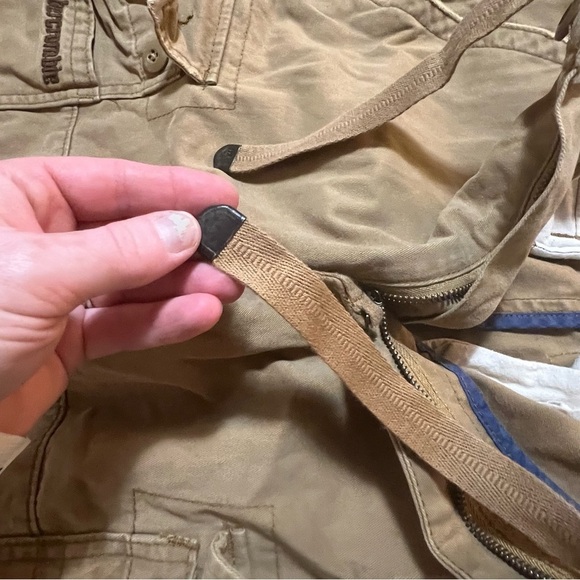 Vintage Abercrombie Fitch Y2K Pants Khaki Tan Cargo Military Skater Baggy Sz 14 - Picture 6 of 14